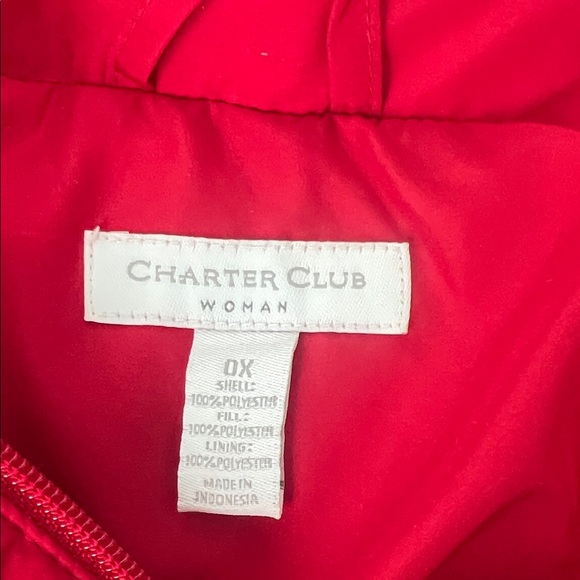 Charter Club Vibrant Red Quilted Vest - Picture 5 of 5